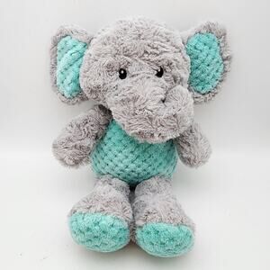 Spark Create Imagine Gray Elephant Rattle Plush 14" Crinkle Ears Stuffed Lovey
